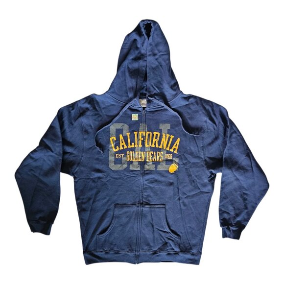 UC Berkeley California Golden Bears Full Zip Hoodie NWOT Navy Blue Adult Large - Picture 3 of 7